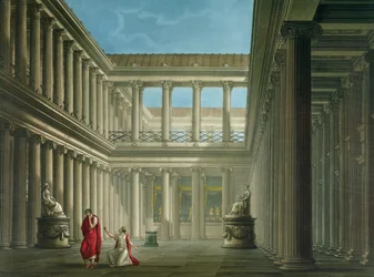 Interno della Basilica di Pompei, design per l
